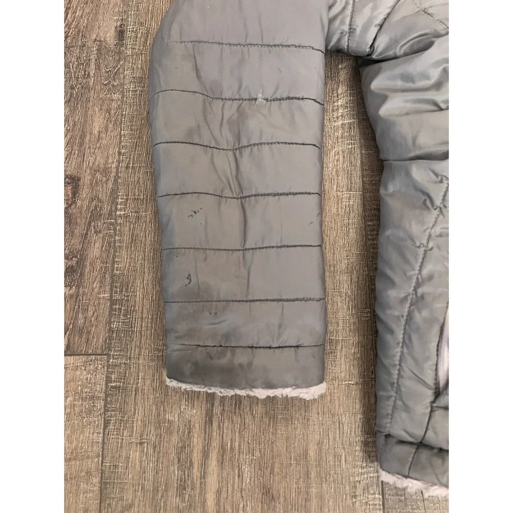 The North Face Mossbud Reversible Jacket Girls Size L 10-12 Pink Gray Used